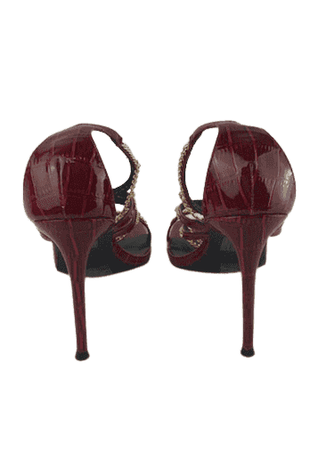Fashion Nova women's wine heeled sandals size 9