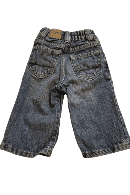 Preowned Place stonewashed blue jeans sz 6-9mos