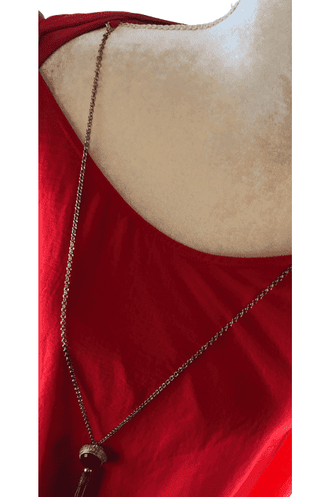 Tacera women's red dress with attached necklace size S - Solé Resale Boutique thrift