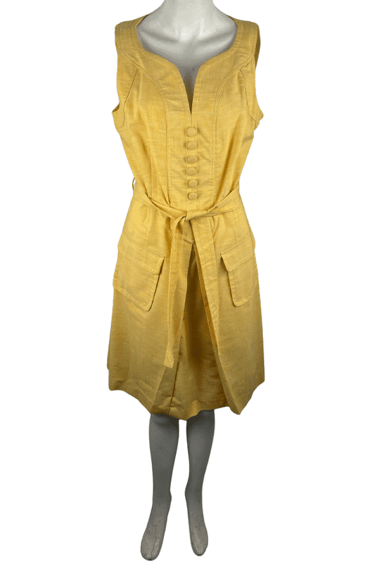 Sharagano women's yellow dress size 10 - Solé Resale Boutique thrift