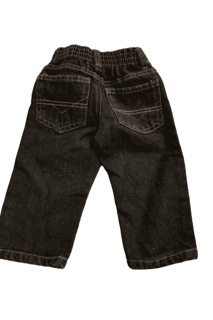Preowned boys black fashionable jeans sz 12M