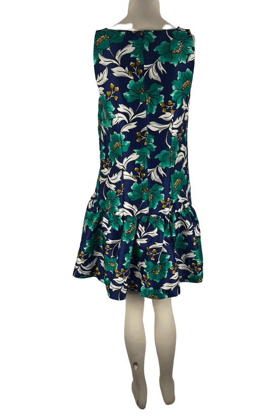 Crown & Ivy women's blue multicolor floral dress size 6 - Solé Resale Boutique thrift