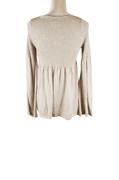 Knitted & Knotted women's oatmeal top size S - Solé Resale Boutique thrift