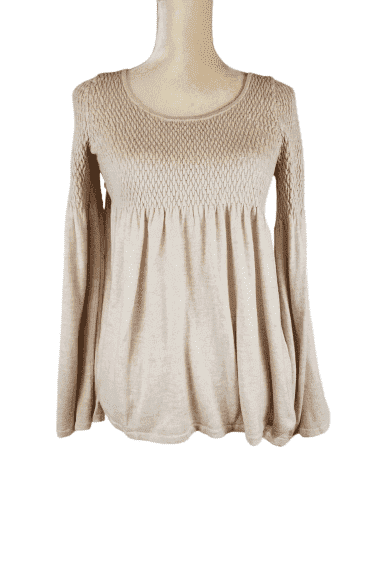 Knitted & Knotted women's oatmeal top size S - Solé Resale Boutique thrift