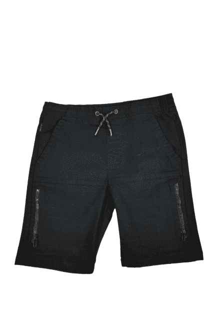 Ring of Fire boys, biker twill moto black shorts size L - Solé Resale Boutique thrift