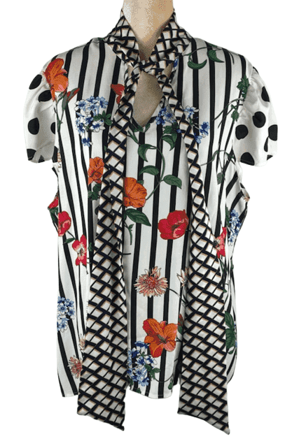 Shein women's multicolor floral blouse size 2XL - Solé Resale Boutique thrift