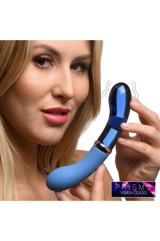 10X Bleu Dual Ended G-Spot Silicone and Glass Vibrator - Solé Resale Boutique thrift