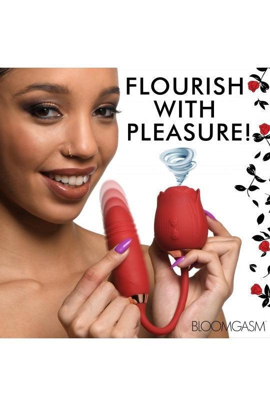 10X Romping Rose Suction and Thrusting Vibrator