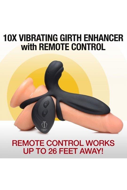 10X Silicone Vibrating Girth Enhancer with Remote Control - Solé Resale Boutique thrift