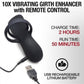 10X Silicone Vibrating Girth Enhancer with Remote Control - Solé Resale Boutique thrift