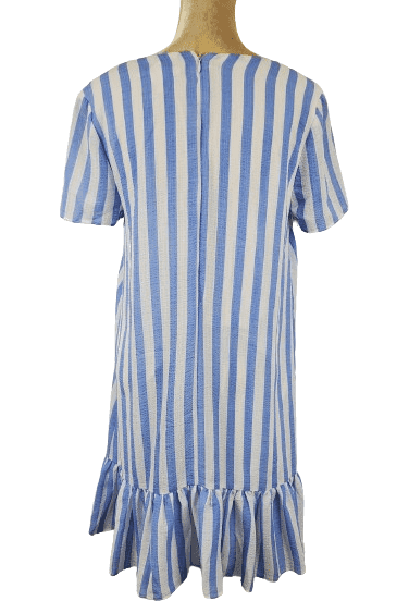 Avec Les Filles women's blue and white stripe dress size 10 - Solé Resale Boutique thrift