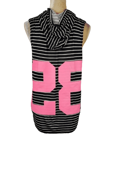 Love women's black, pink and white top size M - Solé Resale Boutique thrift