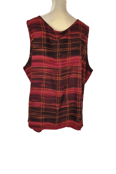 Ashley Stewart women's burgundy multi tank top size 26W - Solé Resale Boutique thrift