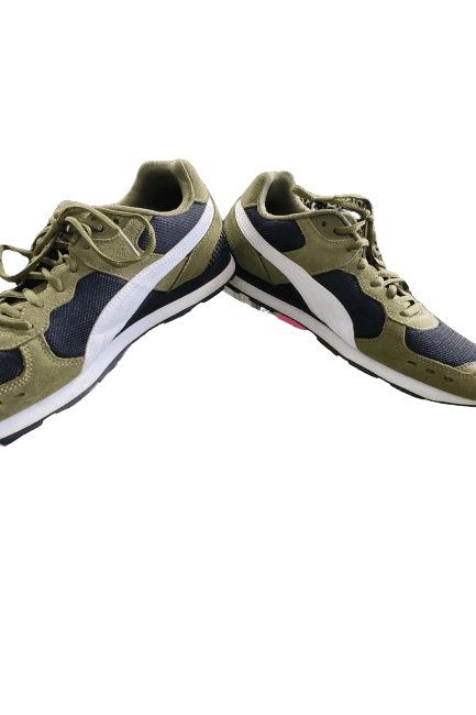 Puma men's olive/black/white sneakers size 11 - Solé Resale Boutique thrift