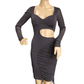 JW signature women's black shimmer fitted dress size S - Solé Resale Boutique thrift