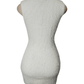 Akira women's kylie fuzzy mini ivory dress size S