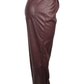 Pretty Little Thing women's wine faux leather pants size 6