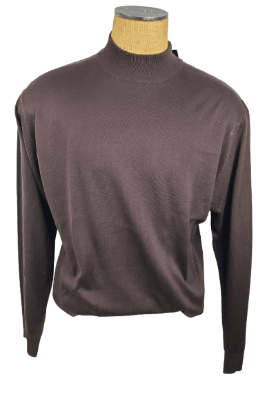 Bagazio men's brown, black, or olive mock sweater size XL