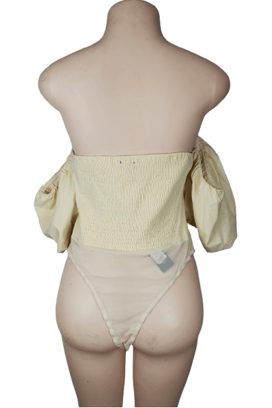 Fashion Nova women's ivory bodysuit size 1X - Solé Resale Boutique thrift