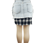 Akira women's flannel denim skirt size M - Solé Resale Boutique thrift