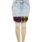Akira women's flannel denim skirt size M - Solé Resale Boutique thrift