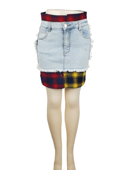 Akira women's flannel denim skirt size M
