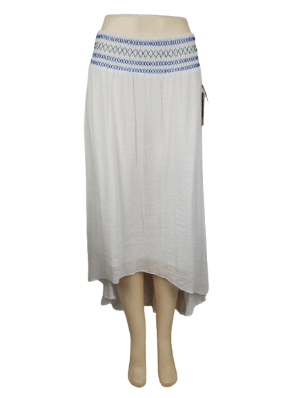 Zac & Rachel women's high low bright white skirt size M - Solé Resale Boutique thrift