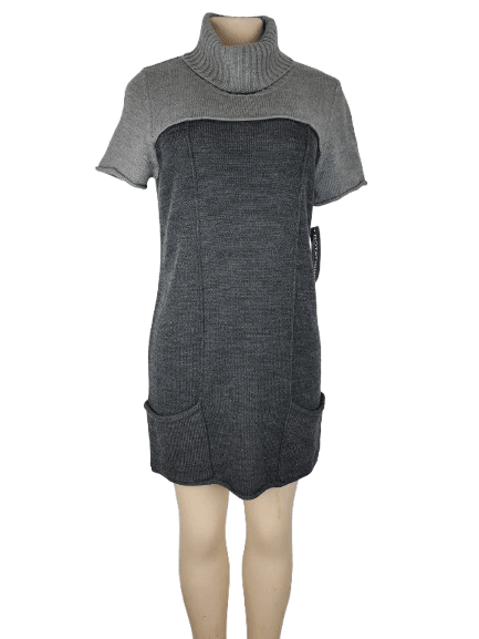 Notations women's two tone gray turtleneck dress size M - Solé Resale Boutique thrift