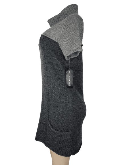 Notations women's two tone gray turtleneck dress size M - Solé Resale Boutique thrift
