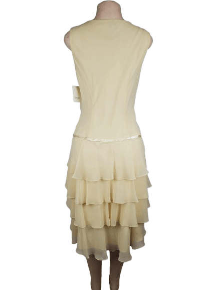 Liz & Co women's 260 champagne dress size 10 - Solé Resale Boutique thrift
