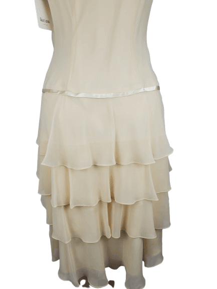 Liz & Co women's 260 champagne dress size 10 - Solé Resale Boutique thrift