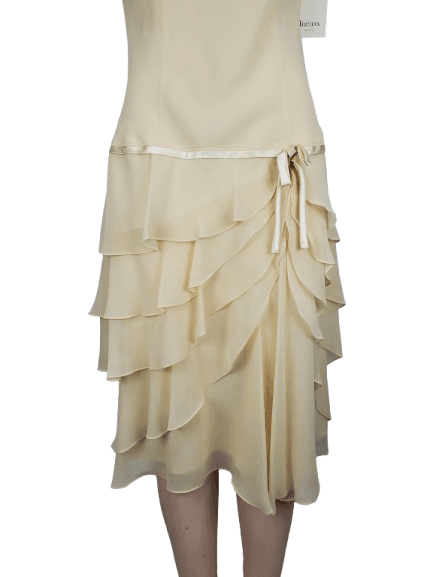Liz & Co women's 260 champagne dress size 10 - Solé Resale Boutique thrift