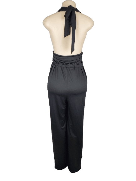 Fourteenth Place women's black halter jumpsuit size 2X/2T - Solé Resale Boutique thrift