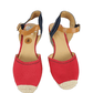 Tommy Hilfiger women's wedge red and blue sandals size 8 - Solé Resale Boutique thrift