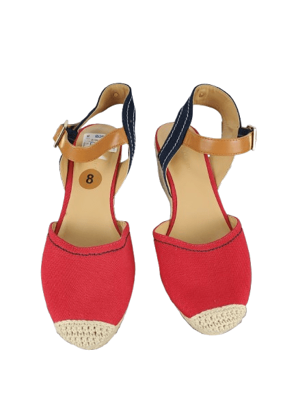 Tommy Hilfiger women's wedge red and blue sandals size 8 - Solé Resale Boutique thrift