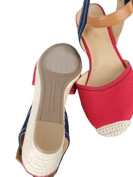 Tommy Hilfiger women's wedge red and blue sandals size 8 - Solé Resale Boutique thrift