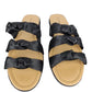 Comfortview women's black and blue sandals size 11W - Solé Resale Boutique thrift