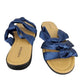 Comfortview women's black and blue sandals size 11W - Solé Resale Boutique thrift