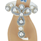 Madeline Shoes women's pear and rhinestone off white sandals size 8.5M - Solé Resale Boutique thrift