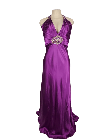 Alyce B'Dazzle Prom Dress in magenta size 6 - Solé Resale Boutique thrift