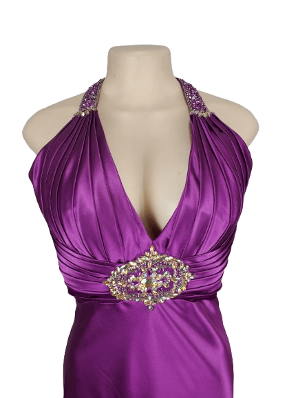 Alyce B'Dazzle Prom Dress in magenta size 6 - Solé Resale Boutique thrift
