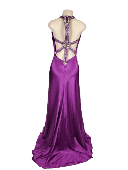 Alyce B'Dazzle Prom Dress in magenta size 6 - Solé Resale Boutique thrift