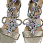 Thalia Sodi women's gold rhinestone sandals size 9M