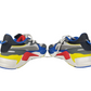 Pair of colorful sneakers on a white background