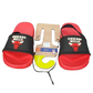 Red slides with Chicago Bulls branding on a white background