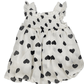 Bon Bebe infant girls black and white heart dress size 18M