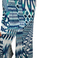 Blue and white patterned dress on a white background