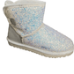 UGG women's white and glitter silver size 7