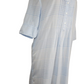 Light blue striped shirt on a mannequin against a white background