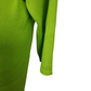 Close-up of a green ribbed sweater on a white background